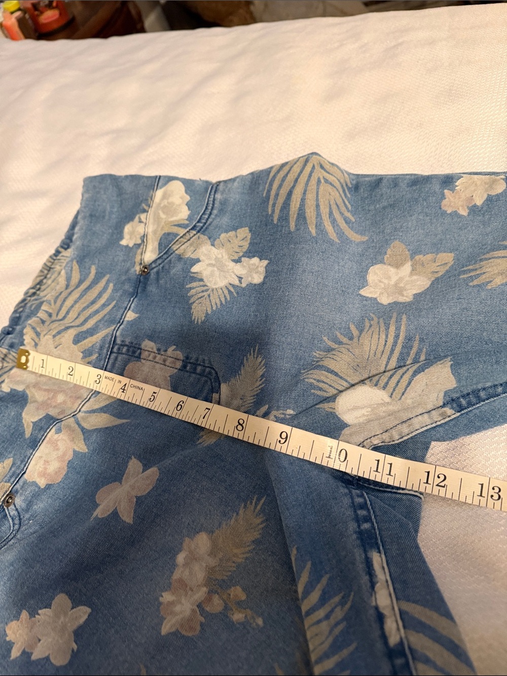 HUE Floral Print Blue Women’s Jeggins - Picture 5 of 9
